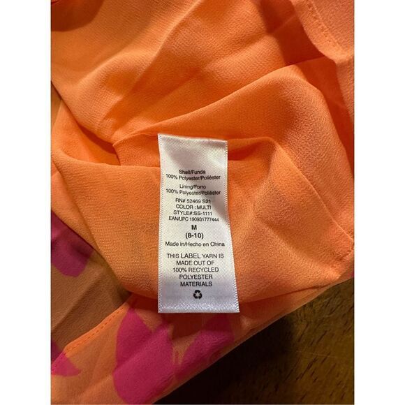 Scoop womens ruffle tiered midi skirt orange and pink size Medium New without ta - Picture 8 of 12